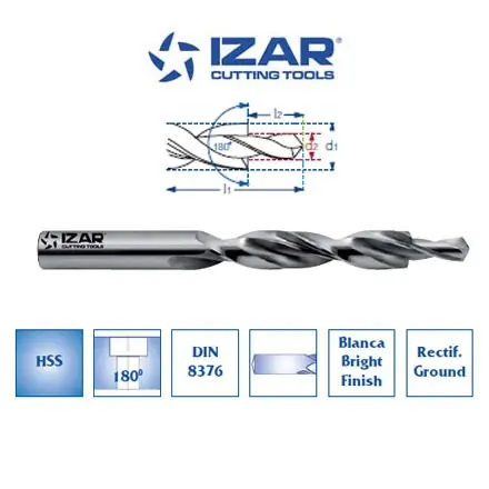 foret HSS étagé à chambrer DIN8376 Izar de M3 à M10