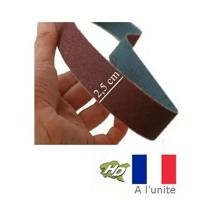 12 bandes abrasives corindon supérieur 25x760 mm gr 24 à 600