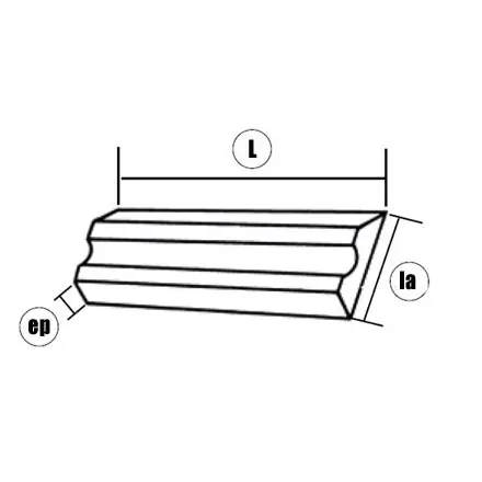 fers réversibles de rabot de 75 à 82x5,5x1,1 mm (jeu de 2)