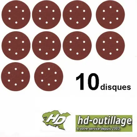 disque velcro 150 mm 6 trous (grain 40 à 600)