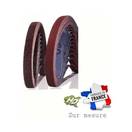 30 bandes abrasives corindon sup. 10x330 mm gr 24 à 600