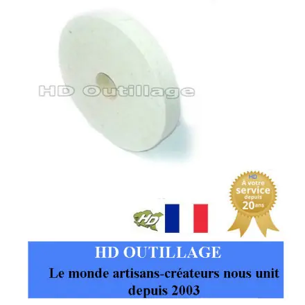 disque feutre pour polissage 150x20x32 mm