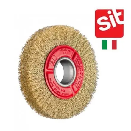 brosse Sit acier laitoné circulaire pour touret 150mm