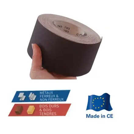 rouleau d‘atelier abrasif en toile 75x25m (lot de 2)