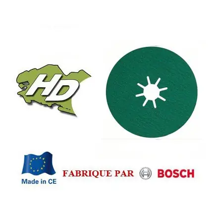 disque fibre Bosch zircon INOX 180mm grain 36 à 120