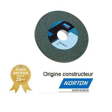 meule verte carbure de silicium 300x40x127 mm grain 80 NORTON