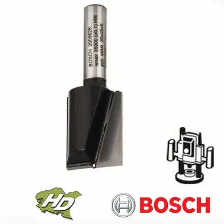 fraise à rainer droite carbure HM D. 9 mm 2 tranchants