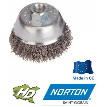 brosse boisseau inox pour meuleuse à fil ondulé 0,30