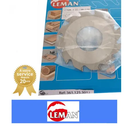 lame à rainer au carbure 125x50x3 mm 12 dents LEMAN