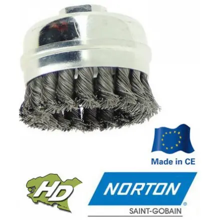brosse boisseau inox pour meuleuse à fils torsadés ondulé 0,50