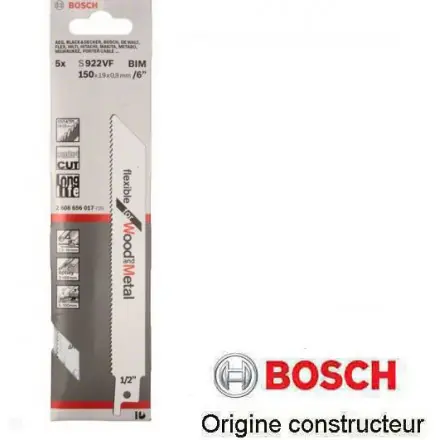 25 lames scie sabre 150x19 mm TPI 10/14 - S 922VF Bosch 2608656017