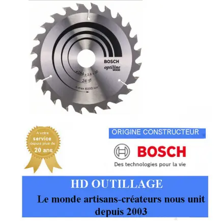 Lame de scie circulaire PRO Wood, 184 x 2,6 x 30 mm, T24