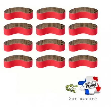 12 bandes abrasives grain céramique 100x610 mm