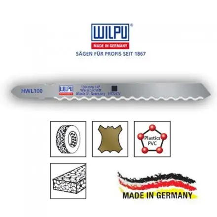 lame de scie sauteuse Wilpu HWL100 tranchant ondulant 75 mm