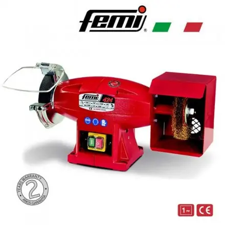 touret à meuler et brosser Femi 424 avec meule/brosse - 370W 150 mm