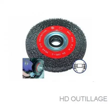 brosse métallique circulaire 178 mm pour touret