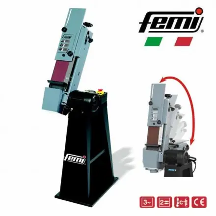 Ponceuse à bande stationnaire Femi 542B orientable - 1000W 400V
